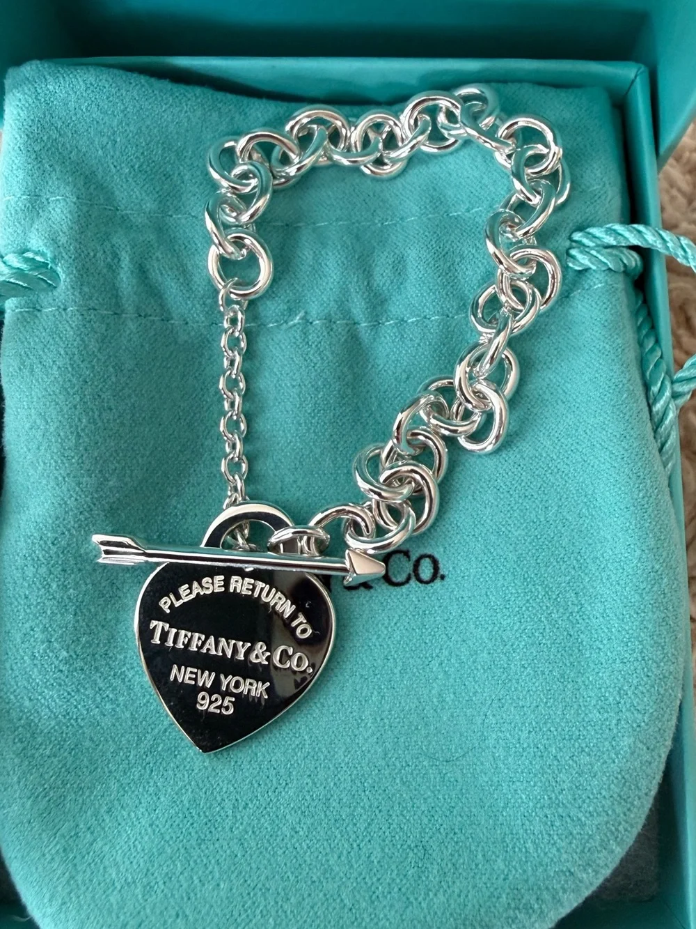Tiffany & Co Brand New Lovestruck Heart Tag Bracelet in Silver (never worn)